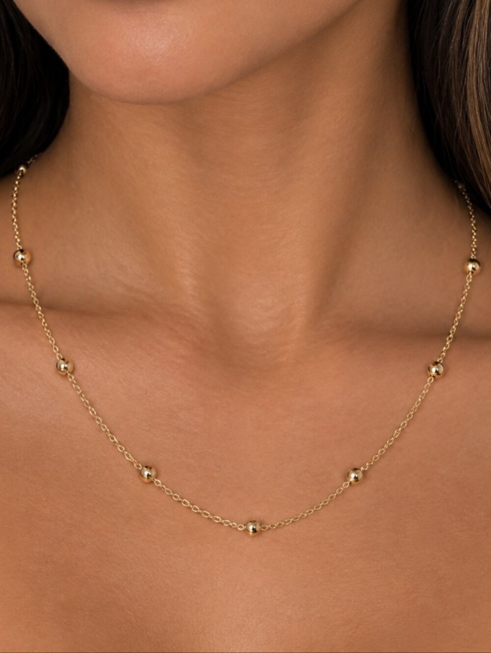 Beaded Station GBall 18" Curb Link Chain